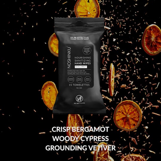 Noshinku Bergamot Nourishing Hand Sanitizing Wipes